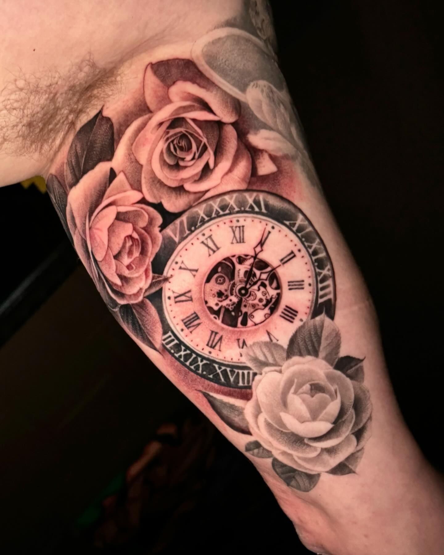 Family Journey and Pocket Watch Full Sleeve Tattoo Tattoo Design