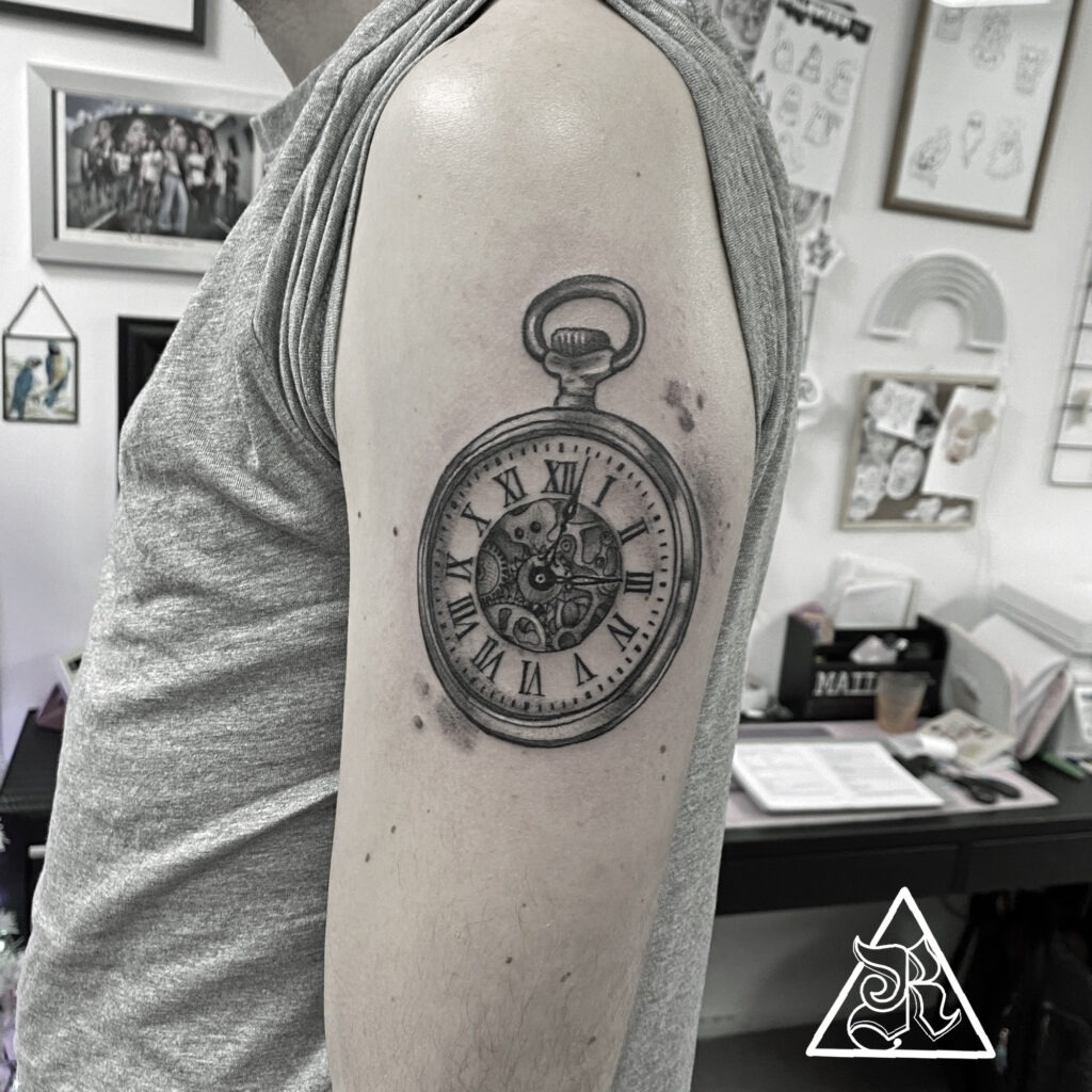 Minimalist Pocket Watch Tattoo Design Tattoo Design