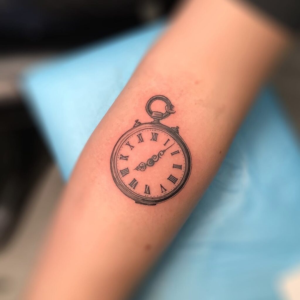 Minimalist Pocket Watch Tattoo Ideas Tattoo Design