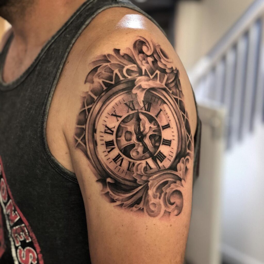 Sleeve Pocket Watch Tattoo Ideas Tattoo Design