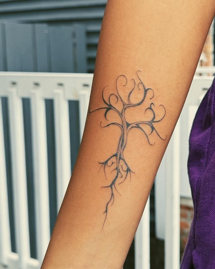 Ornamental Leaf Poison Tree Tattoo Tattoo Design