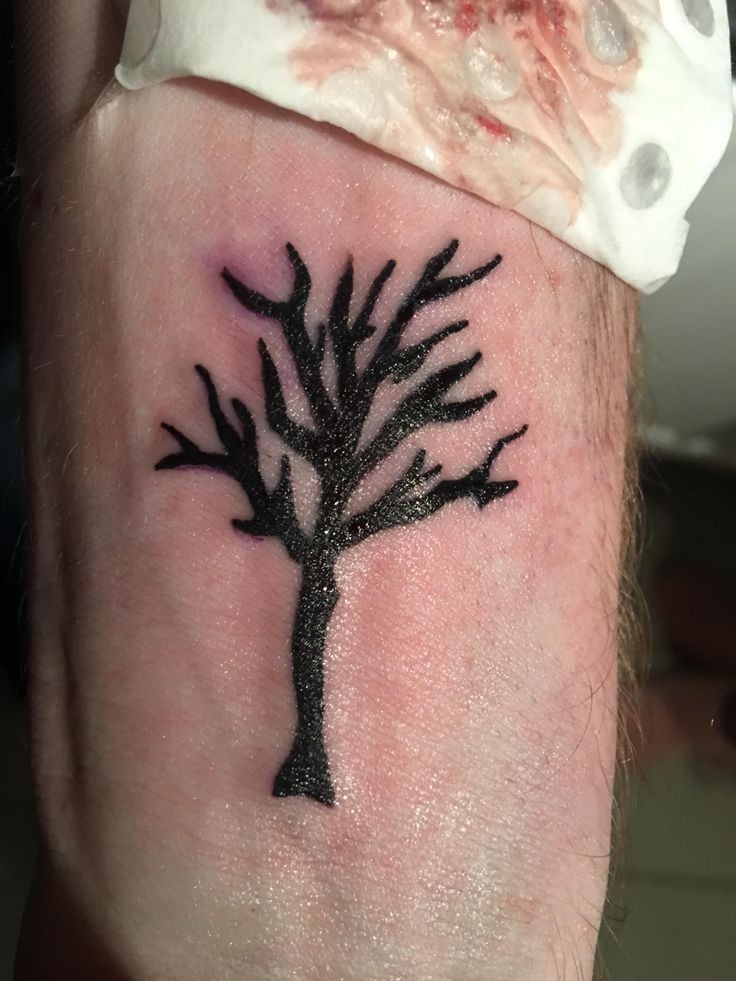 Tiny Black Poison Tree Tattoo Tattoo Design