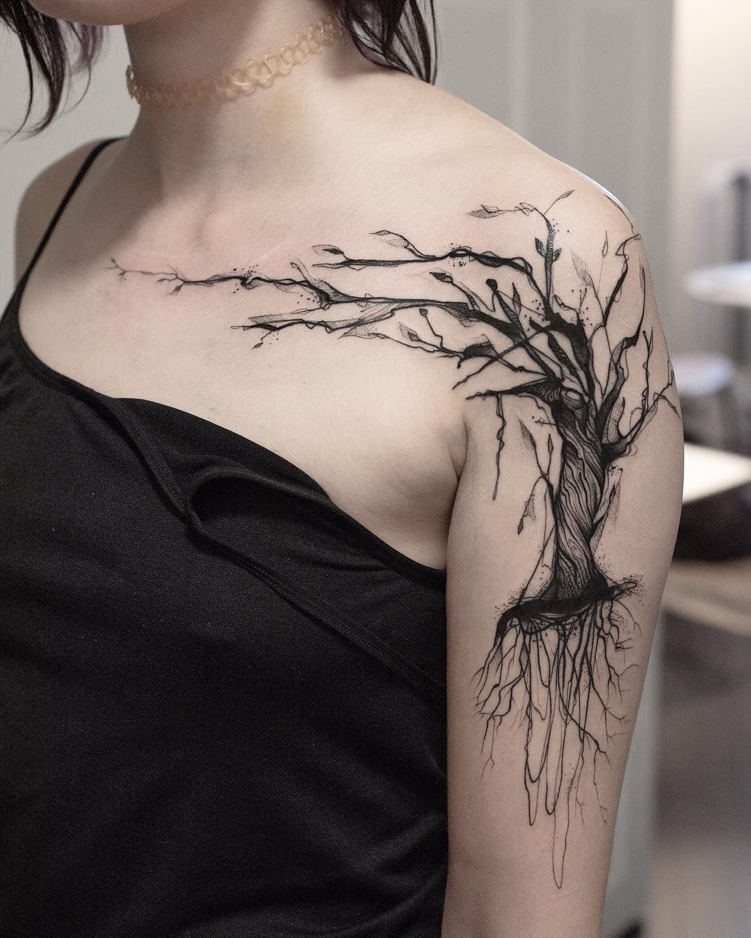 Tiny Rooted Poison Tree Tattoo Tattoo Design