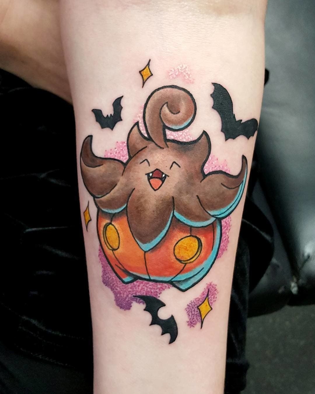 Pumpkin Party Character Tattoo Design