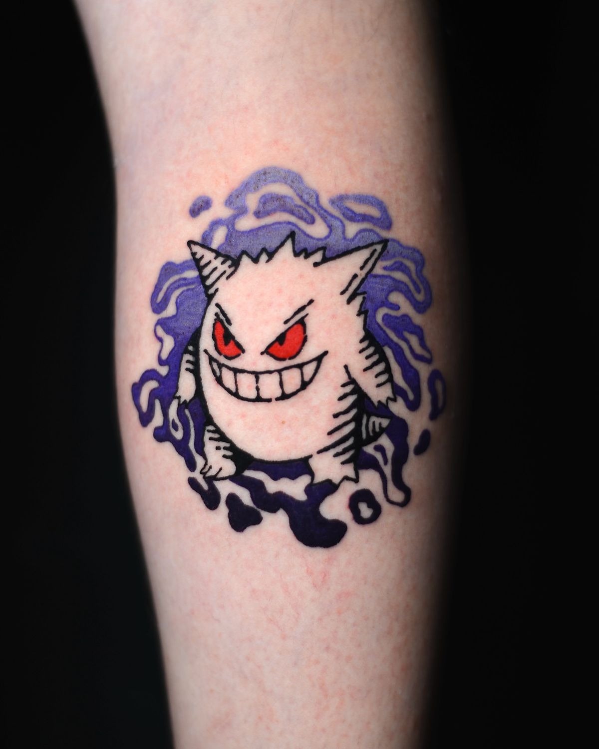 Purple Aura Character Portrait Tattoo Design