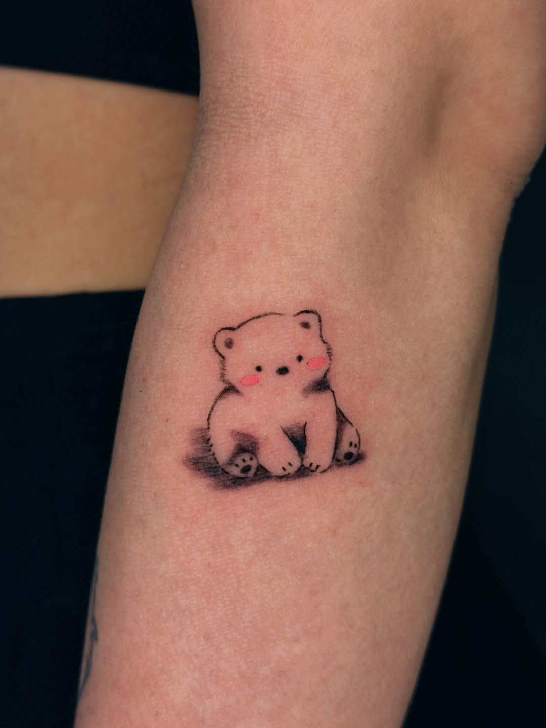 Adorable polar bear tattoo with a playful vibe Tattoo Design