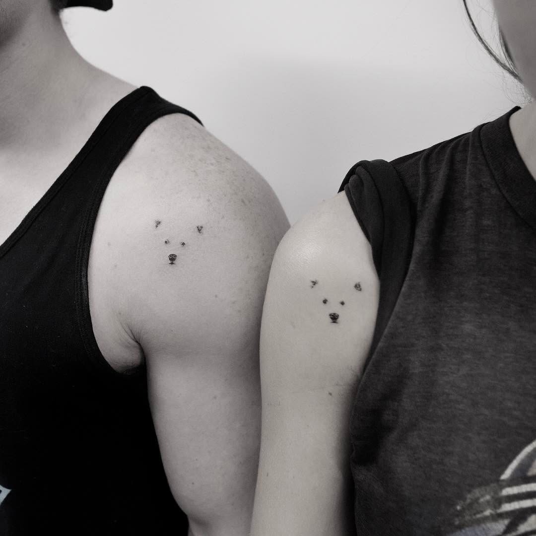 Delightful Couple’s Polar Bear Tattoos Tattoo Design