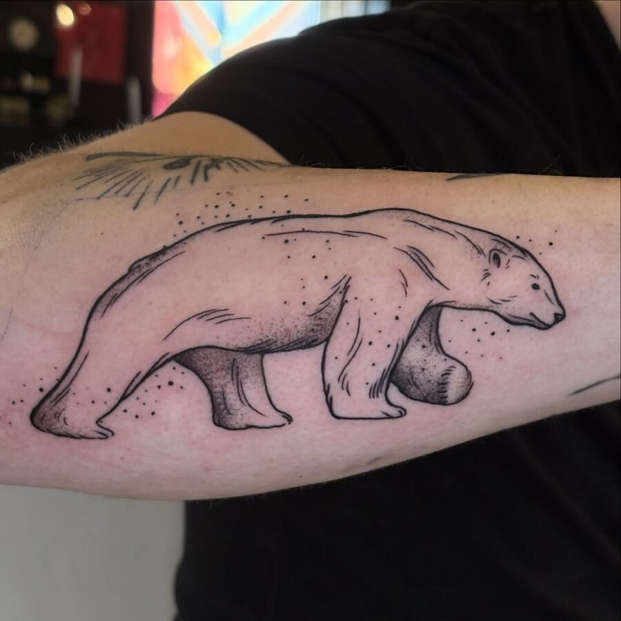 Elegant Minimalist Polar Bear Tattoo Design Tattoo Design