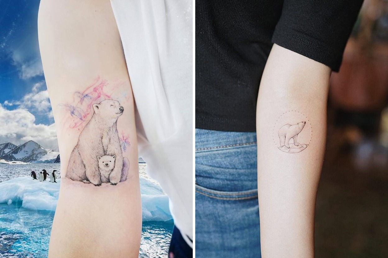 30+ Polar Bear Tattoo Ideas For Timeless and Meaningful Ink Featured Lookbook Collage
