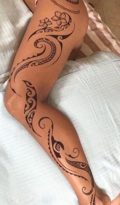 Full Sleeve Polynesian Armor Tattoo Design