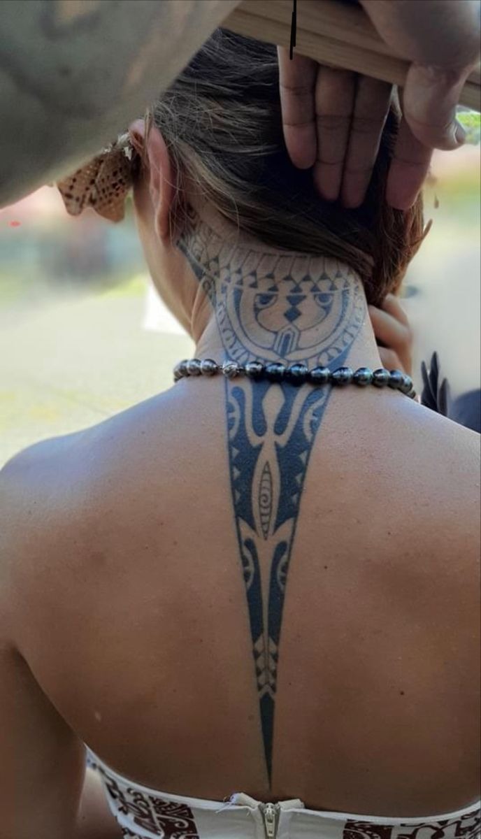 Lotus and Sun Polynesian Side Piece Tattoo Design