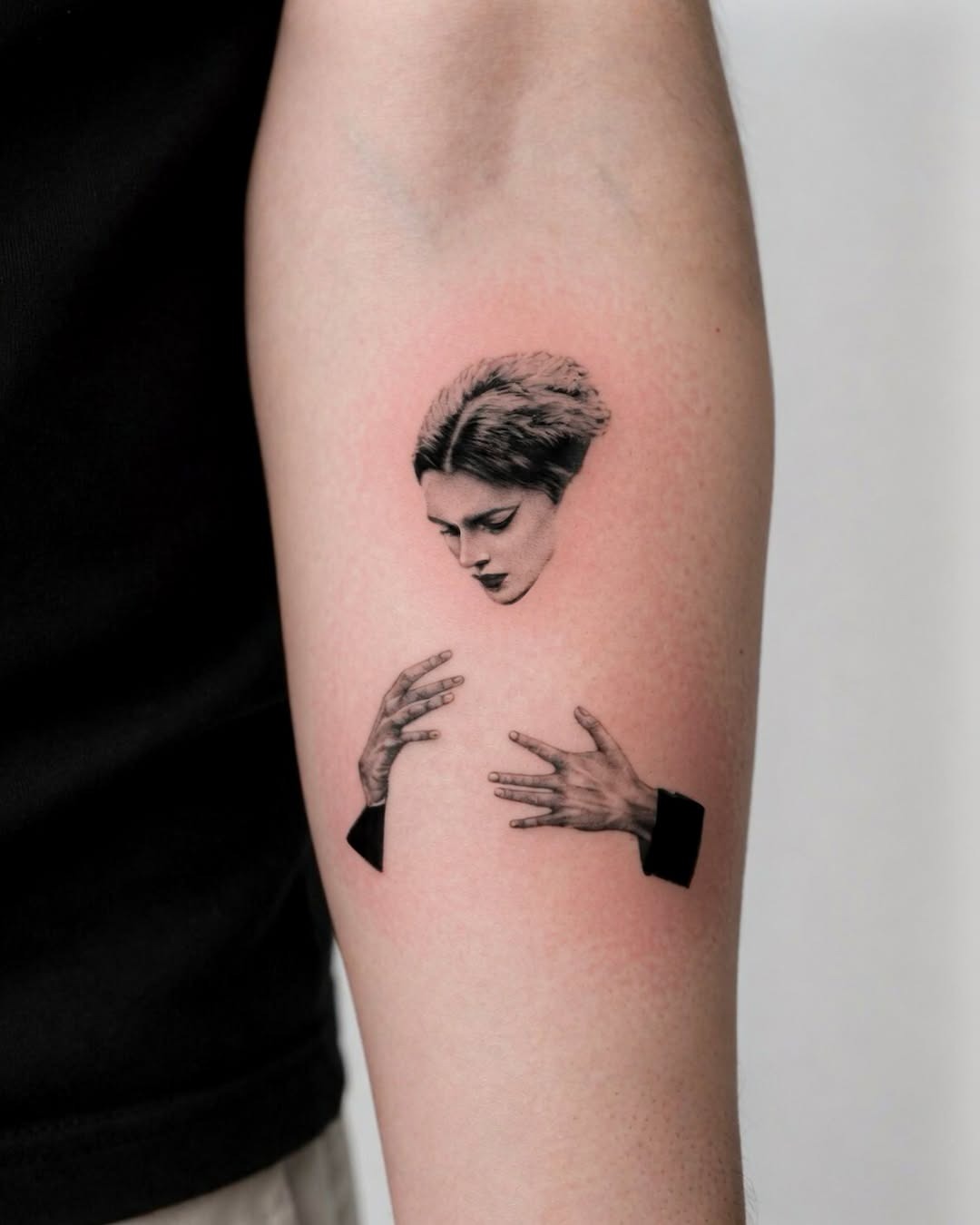 Expressive portrait tattoo showcasing emotions and connection Tattoo Design