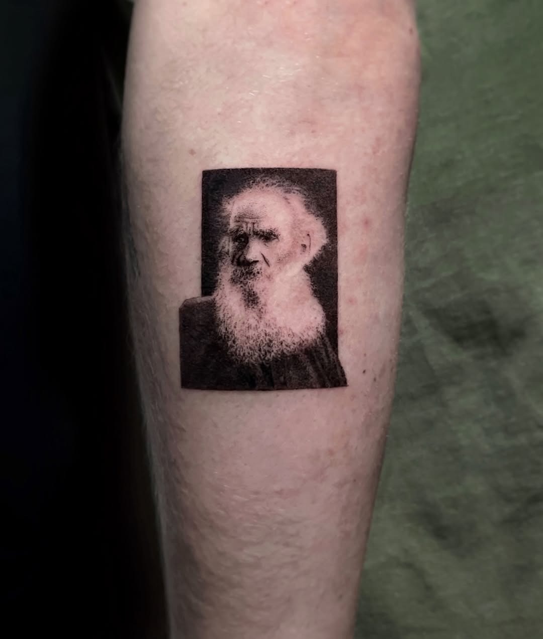 Stunning portrait tattoo of an elderly man Tattoo Design