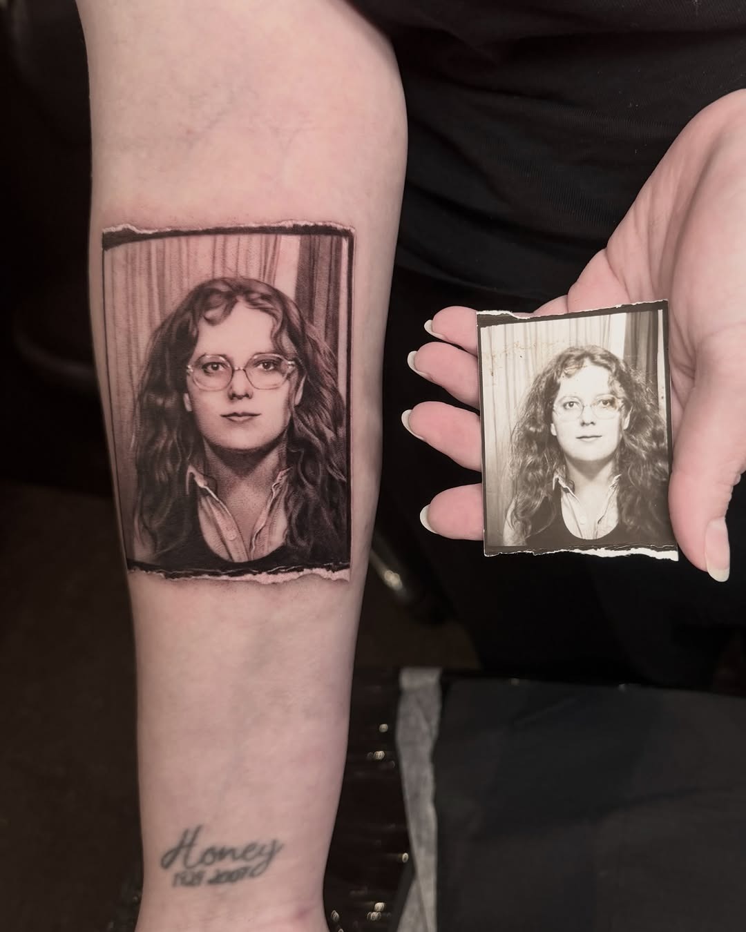 Stunning Realistic Portrait Tattoo on Arm Tattoo Design