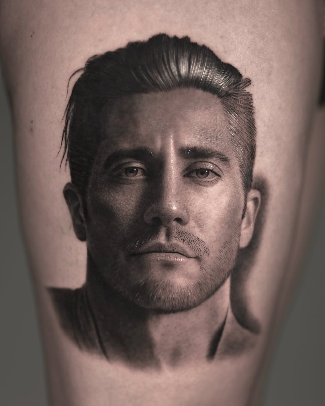 Stunning realistic tattoo portrait of a man Tattoo Design