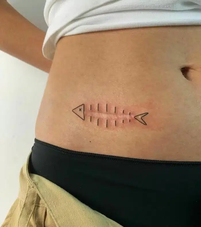 Fishbone Humor Tattoo Tattoo Design