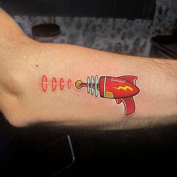Retro Laser Gun Tattoo Tattoo Design