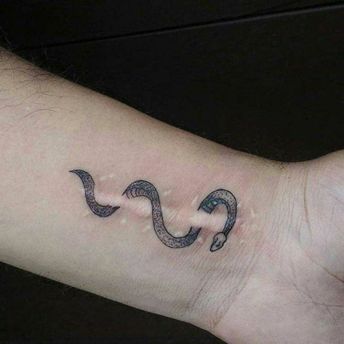 Snake Interrupted Tattoo Tattoo Design