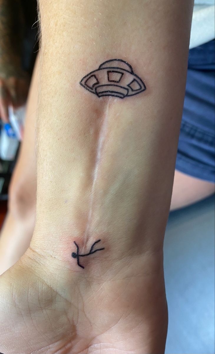UFO Abduction Scar Tattoo Tattoo Design