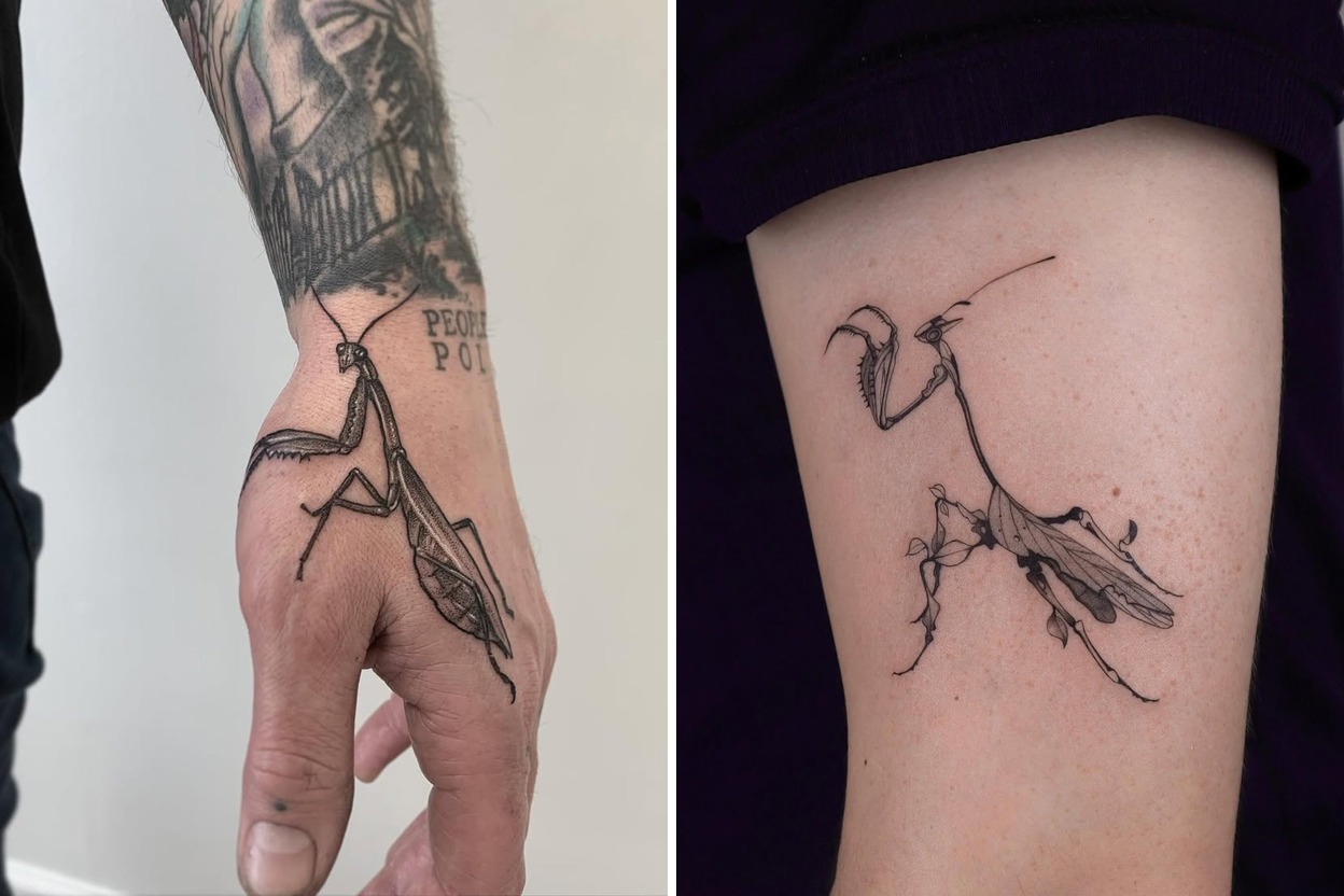 24+ Praying Mantis Tattoo Ideas For Timeless and Meaningful Ink Featured Lookbook Collage