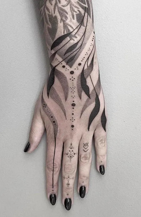 Celestial And Nature Finger Tattoo Set Tattoo Design