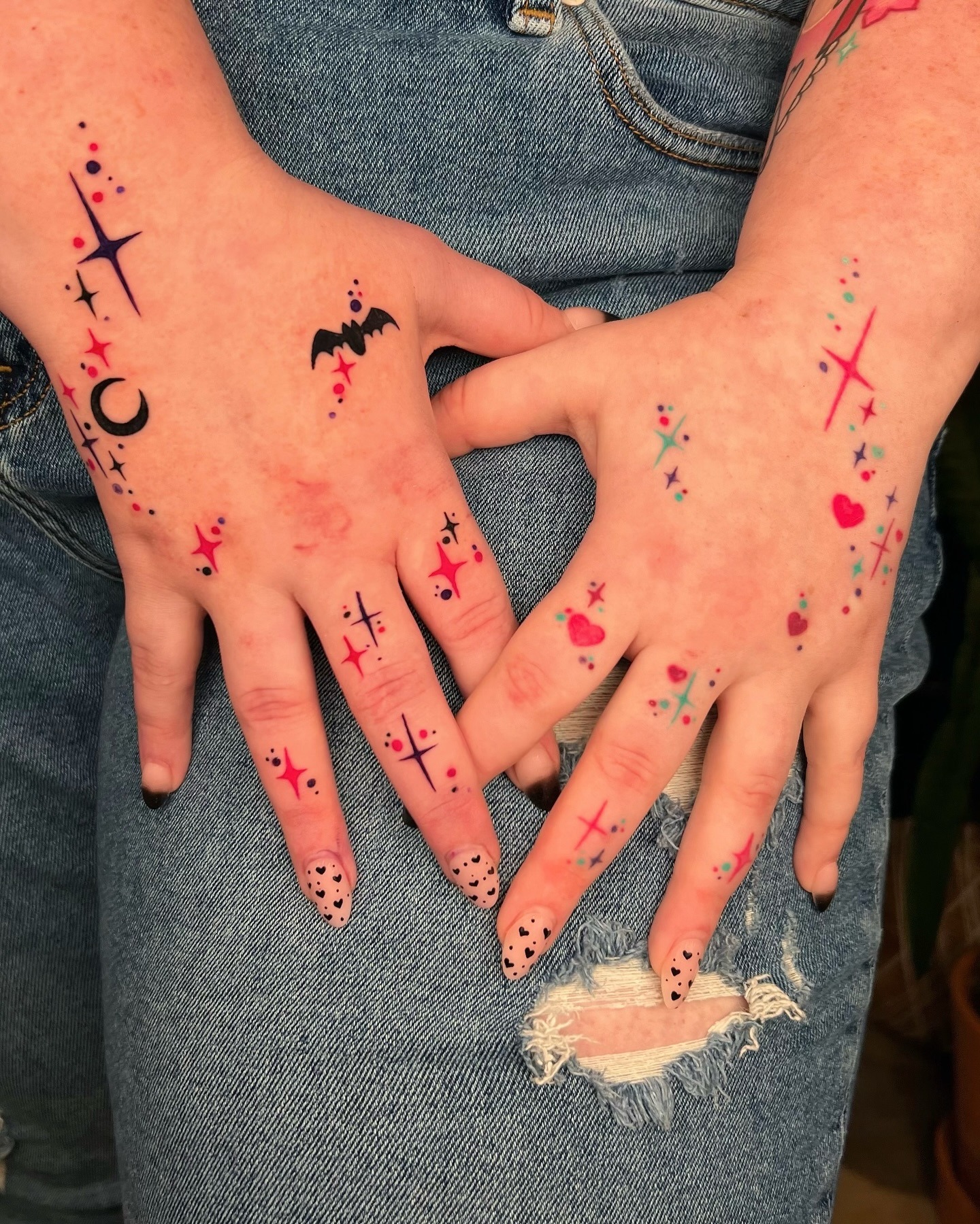 Creepy Cutie Hand Tattoos Tattoo Design