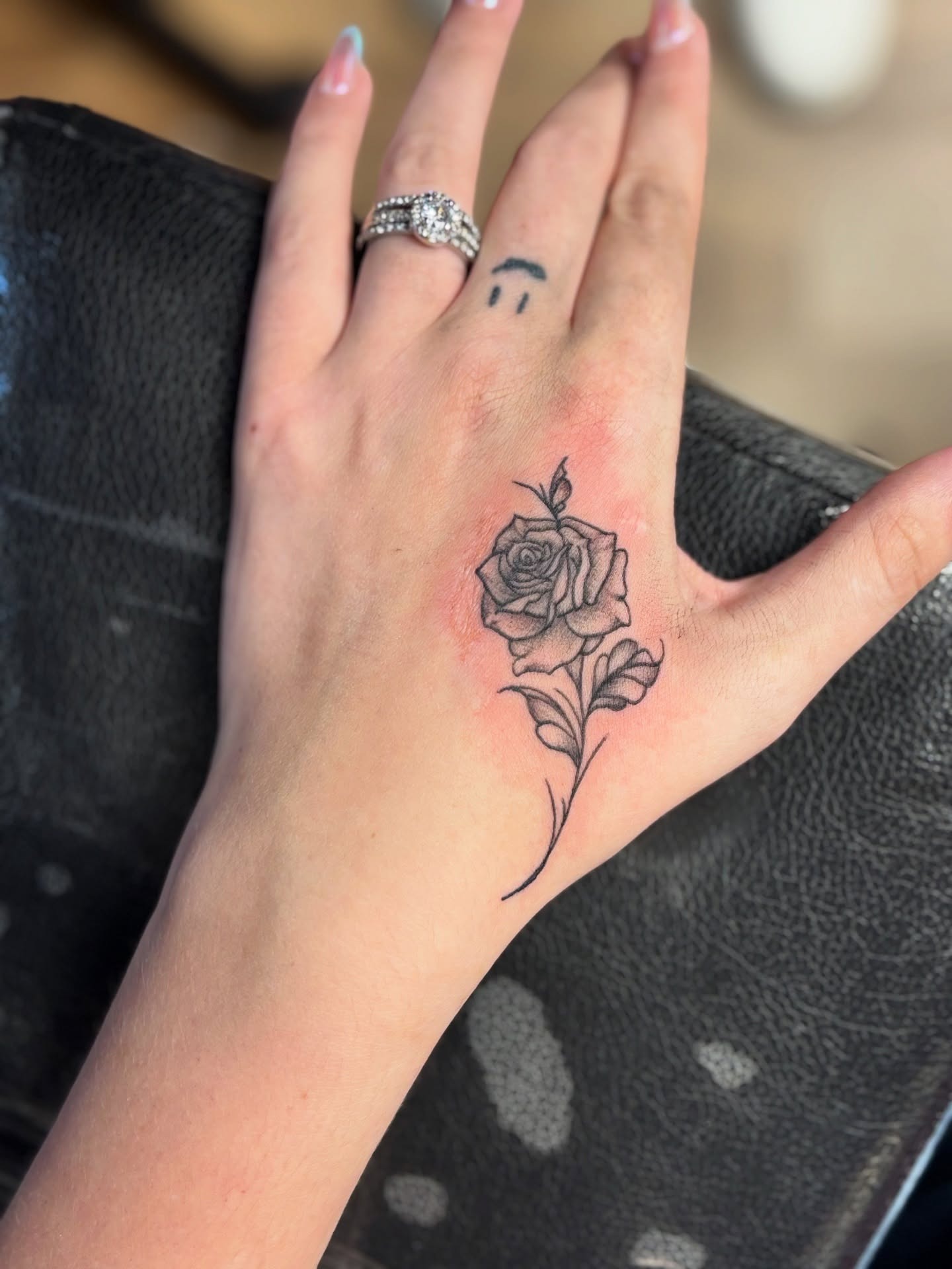 Small Rose Hand Tattoo Tattoo Design