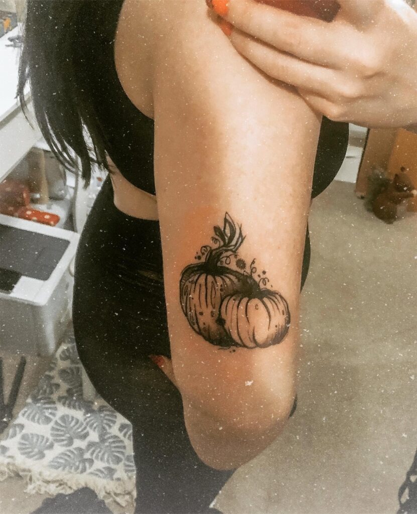 Bold Black Pumpkin Tattoo Tattoo Design