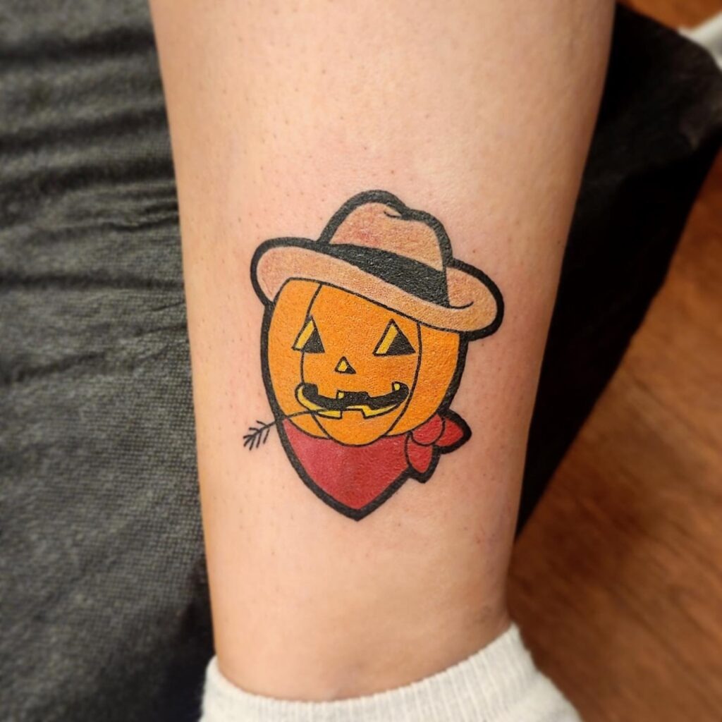 Cowboy Pumpkin Tattoo Tattoo Design