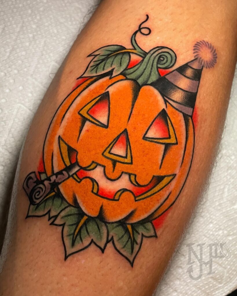 Party Pumpkin Tattoo Tattoo Design