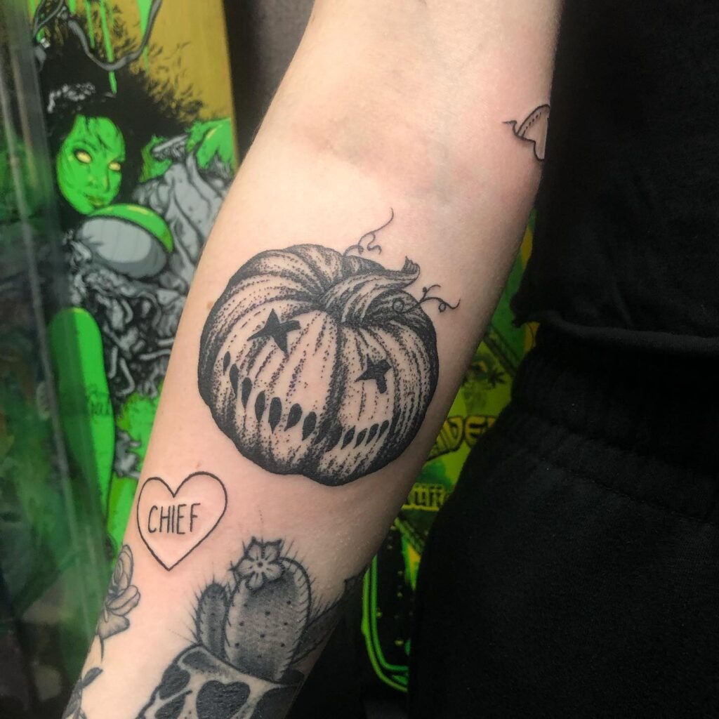 Star-Eyed Pumpkin Tattoo Tattoo Design
