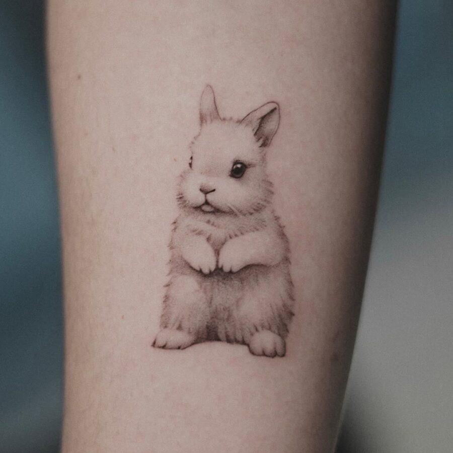 Charming Minimalist Rabbit Tattoo Design Tattoo Design
