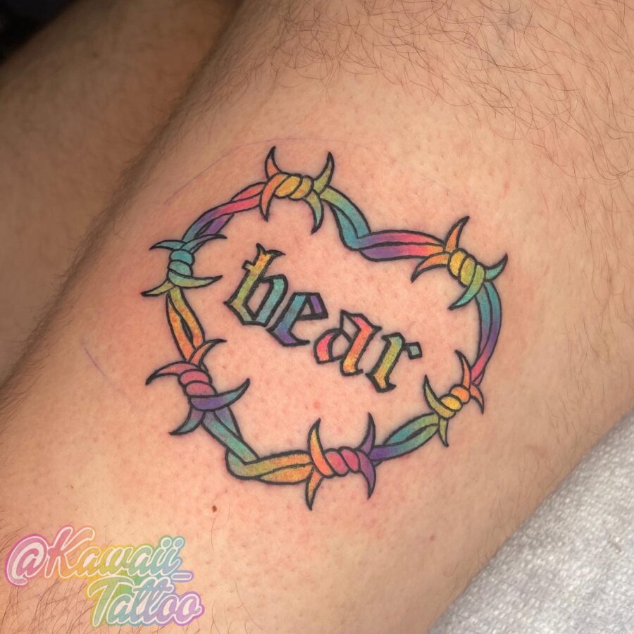Colorful heart tattoo with meaning and style Tattoo Design