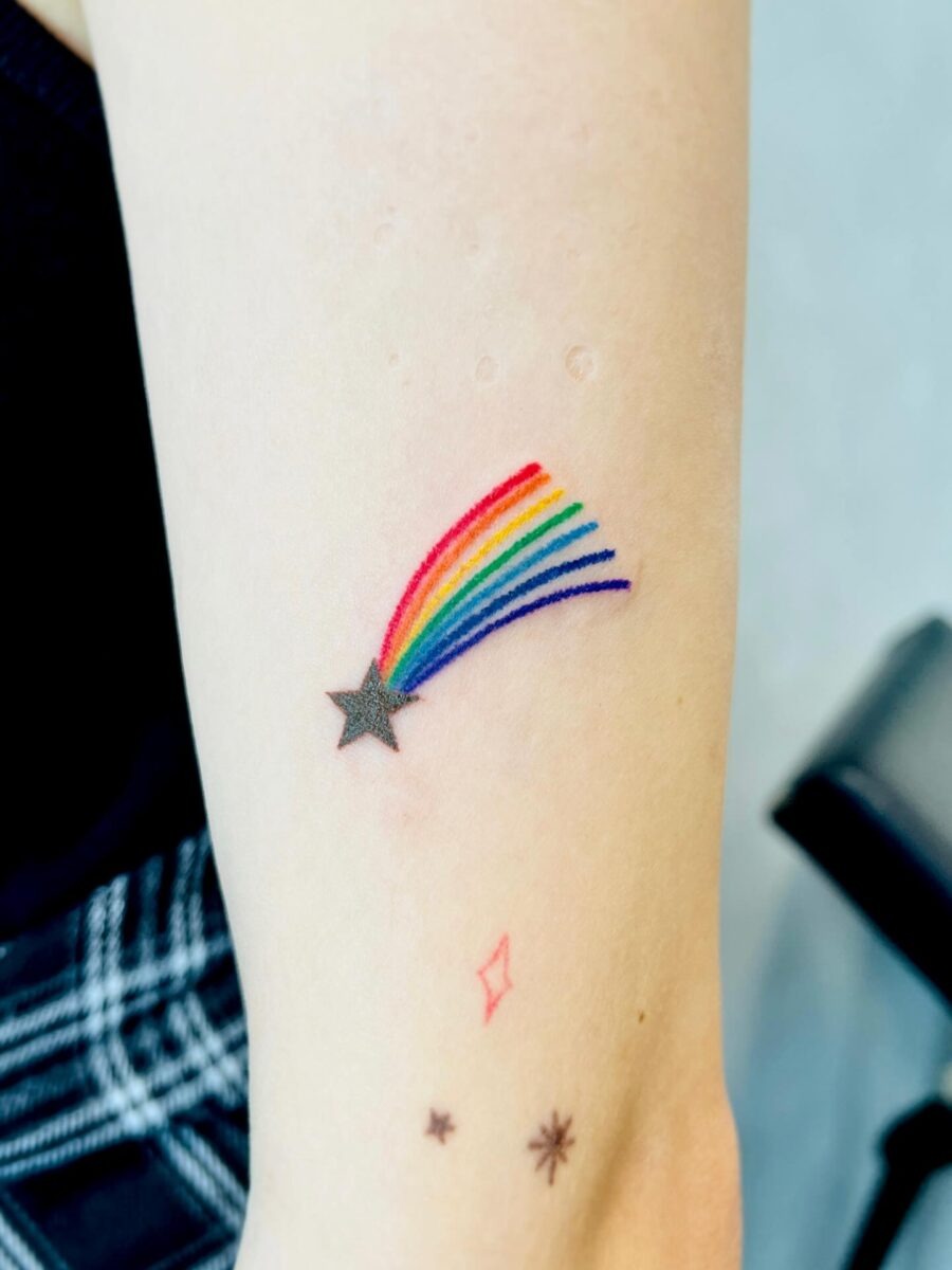 Vibrant Rainbow Baby Tattoo Inspiration Tattoo Design