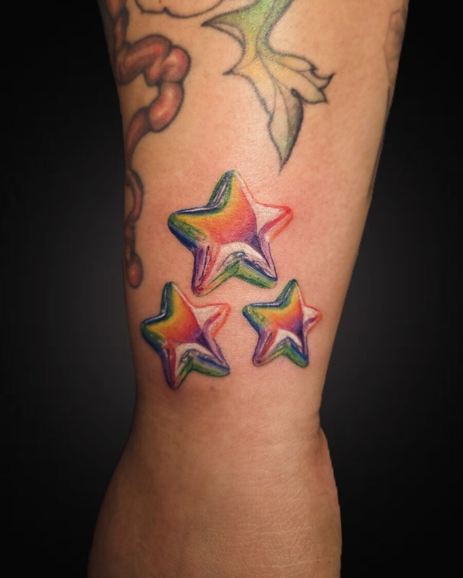 Vibrant stars embodying hope and remembrance Tattoo Design