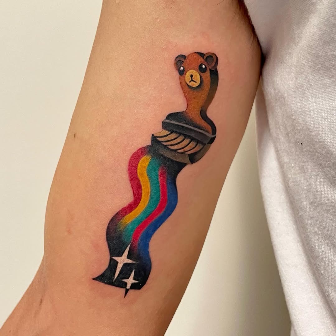 Colorful Rainbow Bear Tattoo Design Inspiration Tattoo Design