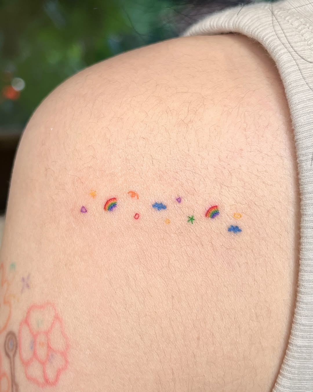 Delicate Rainbow Tattoo Design Tattoo Design