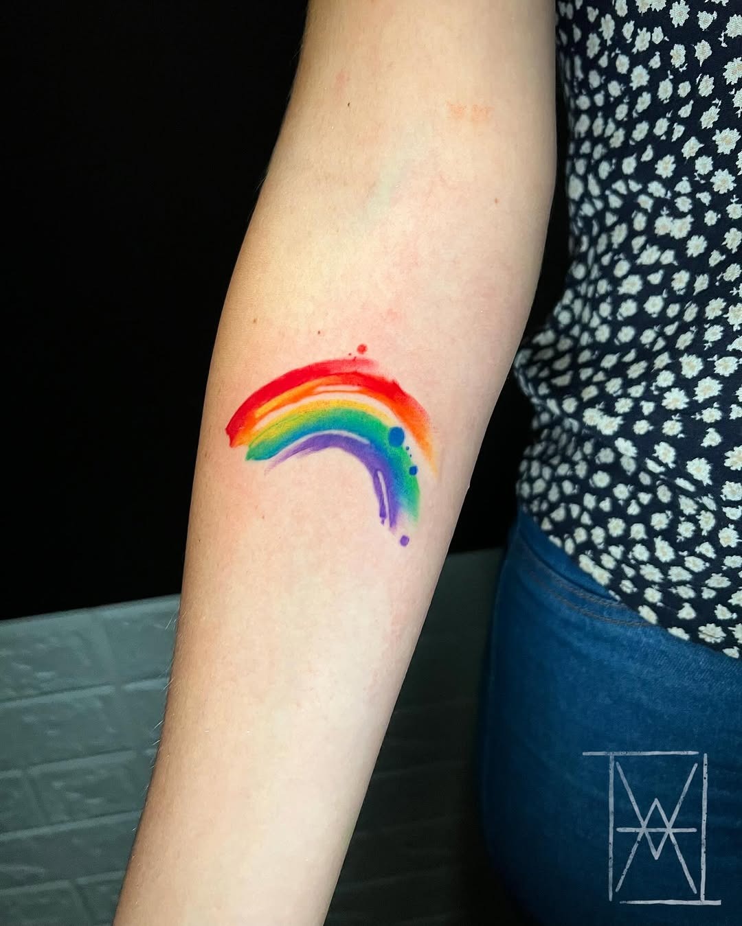 Vibrant Arm Rainbow Tattoo Tattoo Design