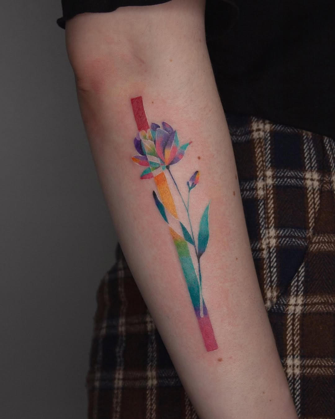 Vibrant Rainbow Flower Tattoo Design Ideas Tattoo Design