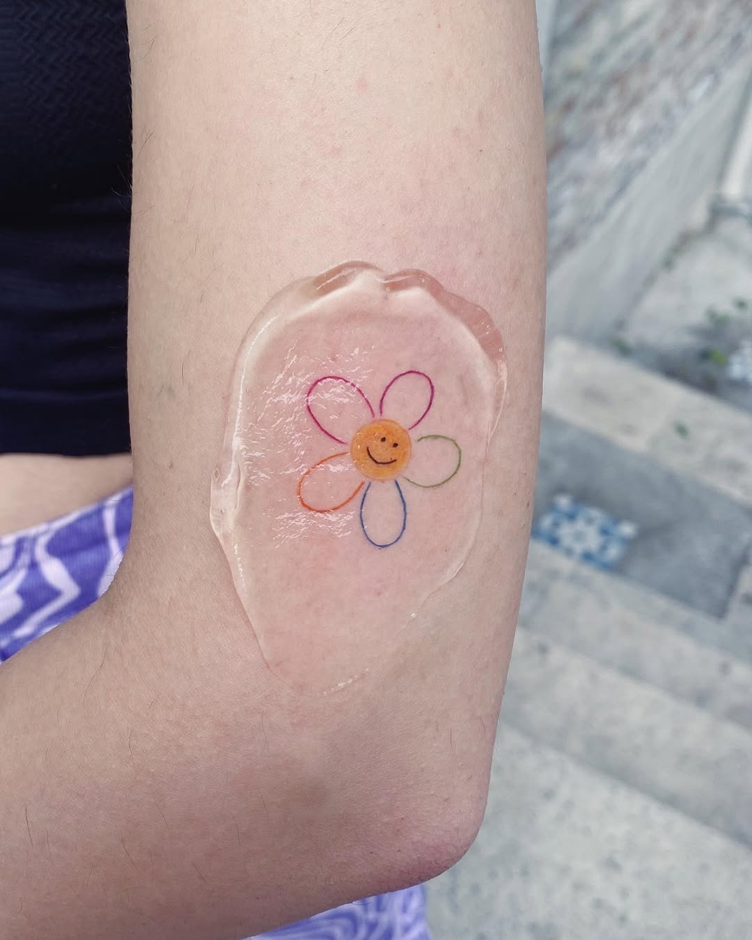 Vibrant Rainbow Flower Tattoo Inspiration Tattoo Design