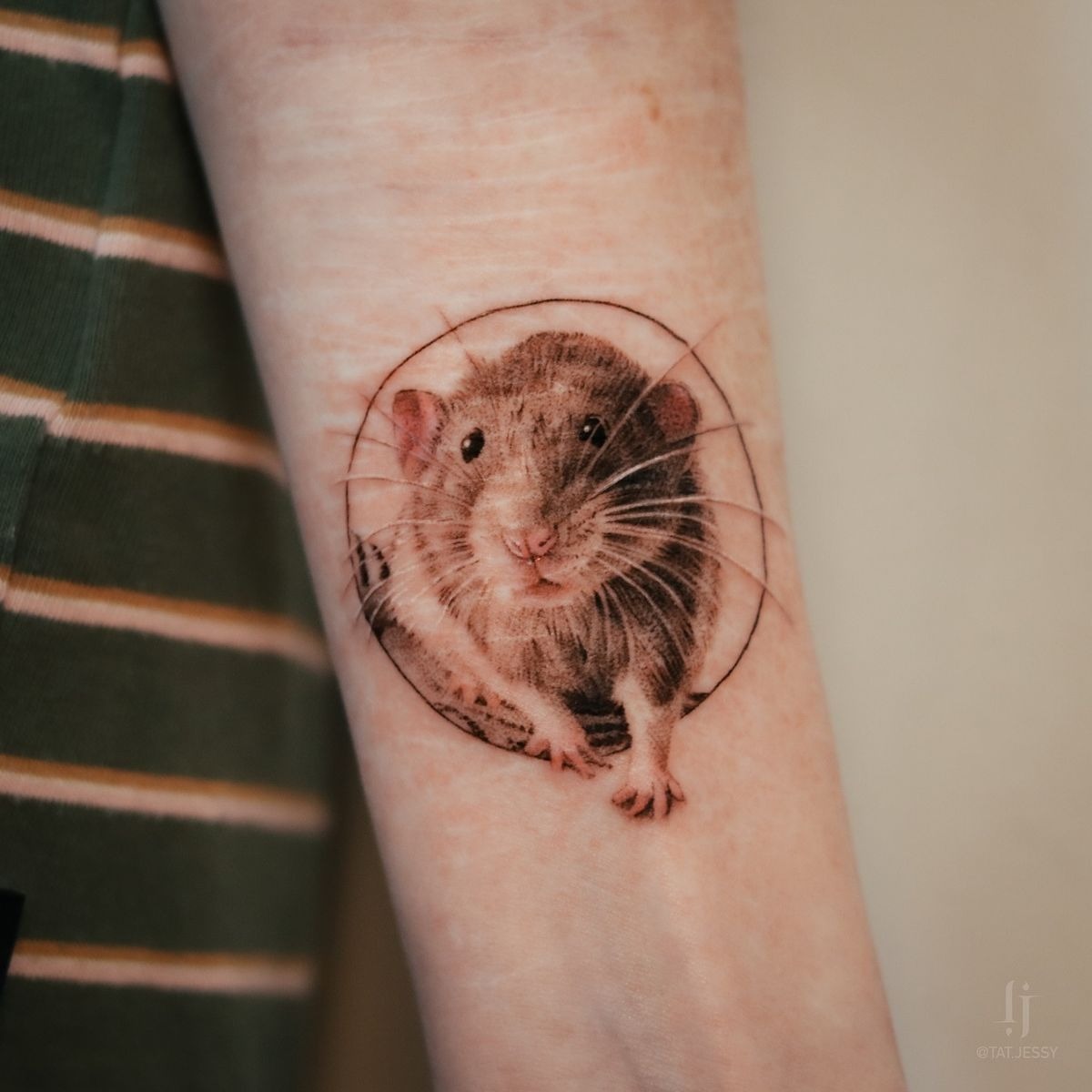 Realistic Portrait Rat Tattoo Tattoo Design