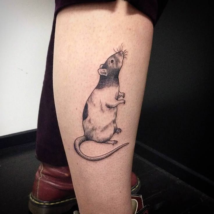 Standing Rat Sketch Tattoo Tattoo Design