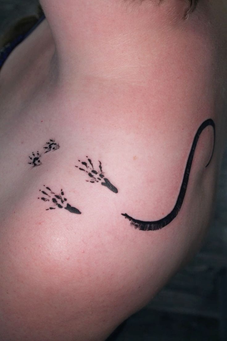 Tiny Footprint Rat Tattoo Tattoo Design