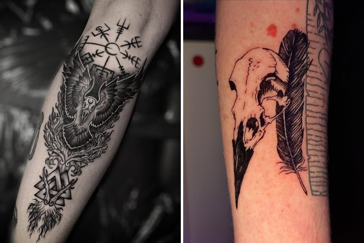 76 Mysterious Raven Tattoo Ideas Full Of Power And Meaning Featured Lookbook Collage