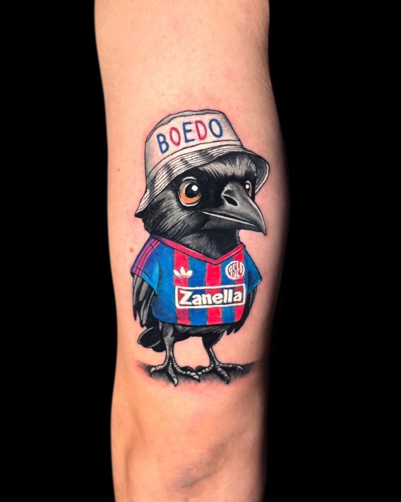 Football Fan Raven Tattoo Design