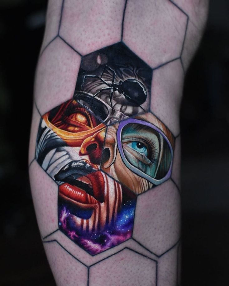 Bubblegum Statue Pop-Art with Fine-Line Sports Detail Tattoo Design