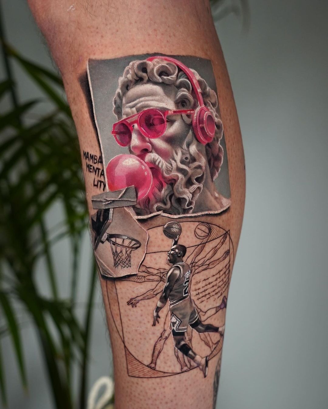Dark Pink Glam Vampire Lips in Hyperrealism Tattoo Design