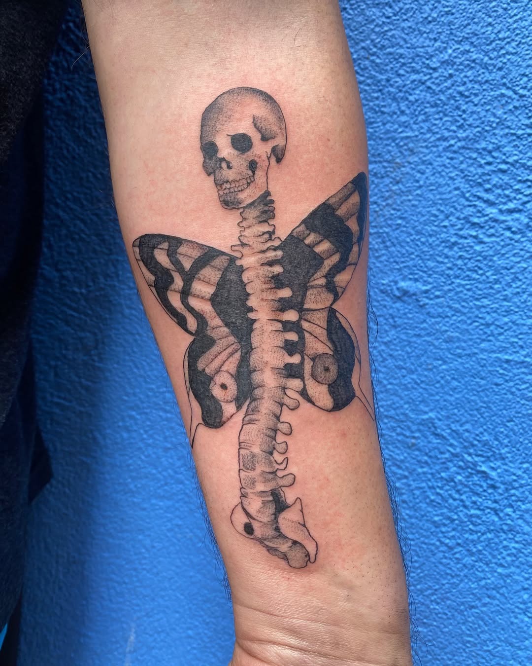 A unique fusion of life and death symbolism Tattoo Design