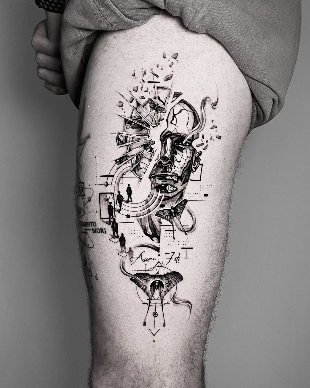 Intricate hybrid art embodying transformation themes Tattoo Design