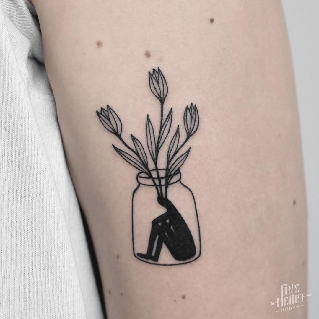 Symbolizing growth and inner strength through art Tattoo Design